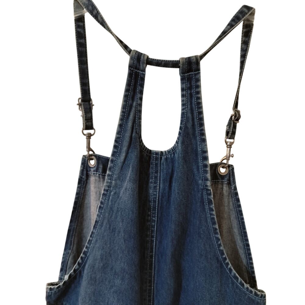 5637)Vtg 90s Disney Girls Winnie the Pooh & Tigger Denim Bib Overall Glitter 8 - Picture 9 of 10